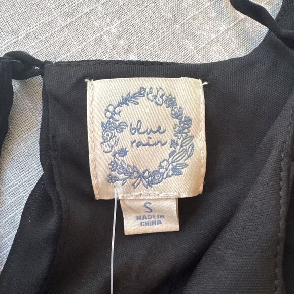 Francesca’s Blue Rain Black Chiffon Halter Dress New With Tags Women’s Sz‎ Small - Picture 5 of 8